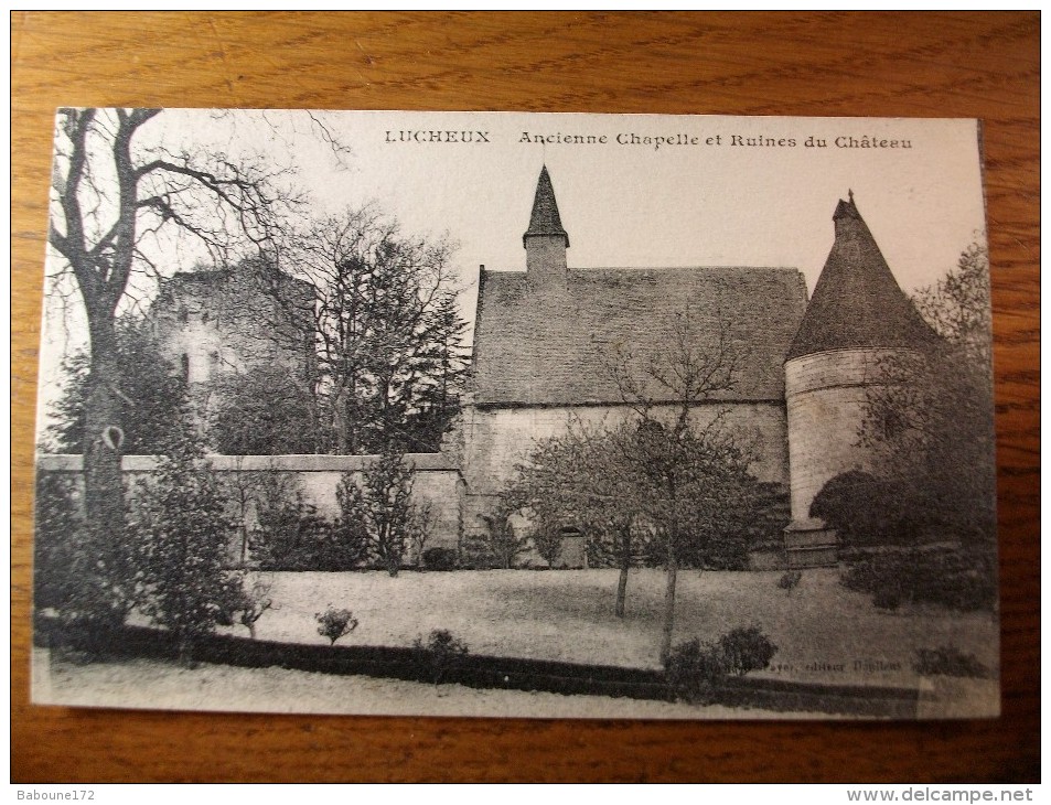 Carte Postale Lucheux Ancienne Chapelle Et Ruines Du Chateau - Lucheux