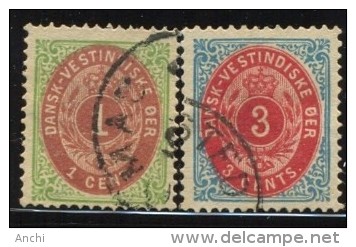 Danish Antilles. 1873. YT 5-6. - Danimarca (Antille)