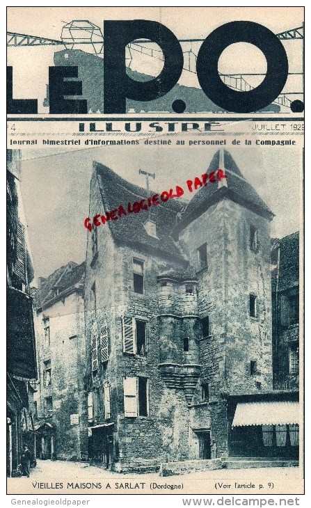 24- SARLAT- REVUE LE P.O. ILLUSTRE-  N°4- JUILLET 1929- CHATEAU SCEAUX- QUIBERON- ST CHAMASSY-CHEMINS DE FER GARE SNCF - Bahnwesen & Tramways