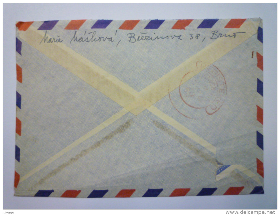 Enveloppe  Recommandée Au Départ De BRNO  à Destination De L´Angleterre  (8) - Briefe U. Dokumente