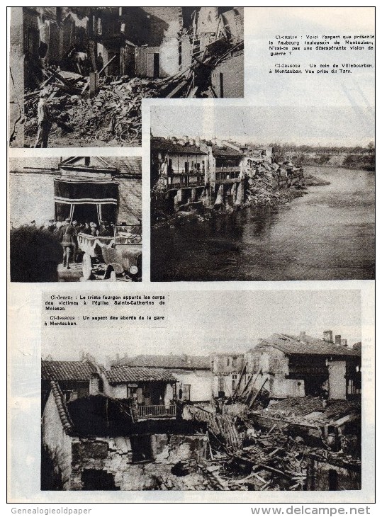 82-MONTAUBAN - REVUE LE P.O. ILLUSTRE-N° 8- MARS 1930- CATASTROPHE DU MIDI- PONT DE REYNIES-LIORAN-MOISSAC-LANGOIRAN