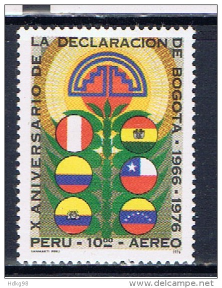 PE+ Peru 1976 Mi 1024 Mnh Deklaration Von Bogota - Peru