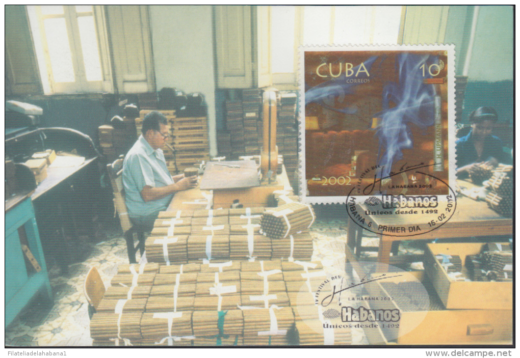 DPC.134  CUBA MAXIM CARD TOBACCO TARJETA MAXIMA DE TABACO 2002 - Cartes-maximum