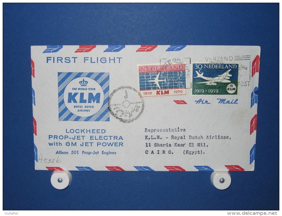 FFC First Flight 159 Amsterdam - Cairo Egypte 1959 - A532b (nr.Cat DVH) - Poste Aérienne