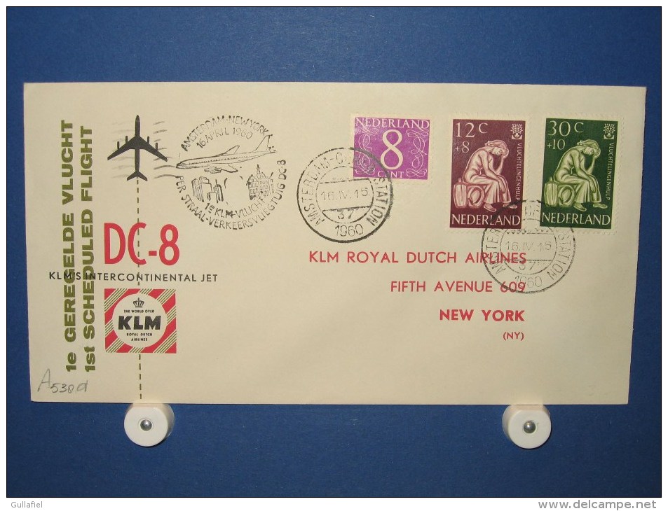 FFC First Flight 160 Amsterdam - New York USA 1960 - A538a (nr.Cat DVH) - 2a. 1941-1960 Usados