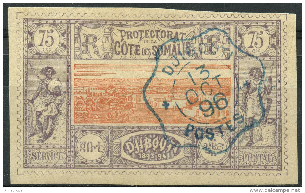 Côte Des Somalis (1894) N 16 (o) - Gebraucht