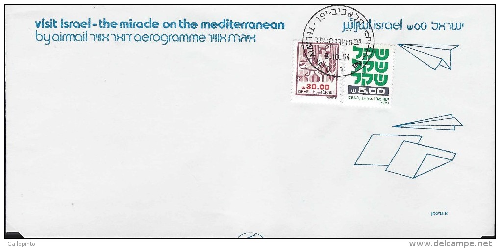 ISRAEL STAMPS On AEROGRAMME The MIRACLE On The MEDITERRANEAN 2004 - Poste Aérienne