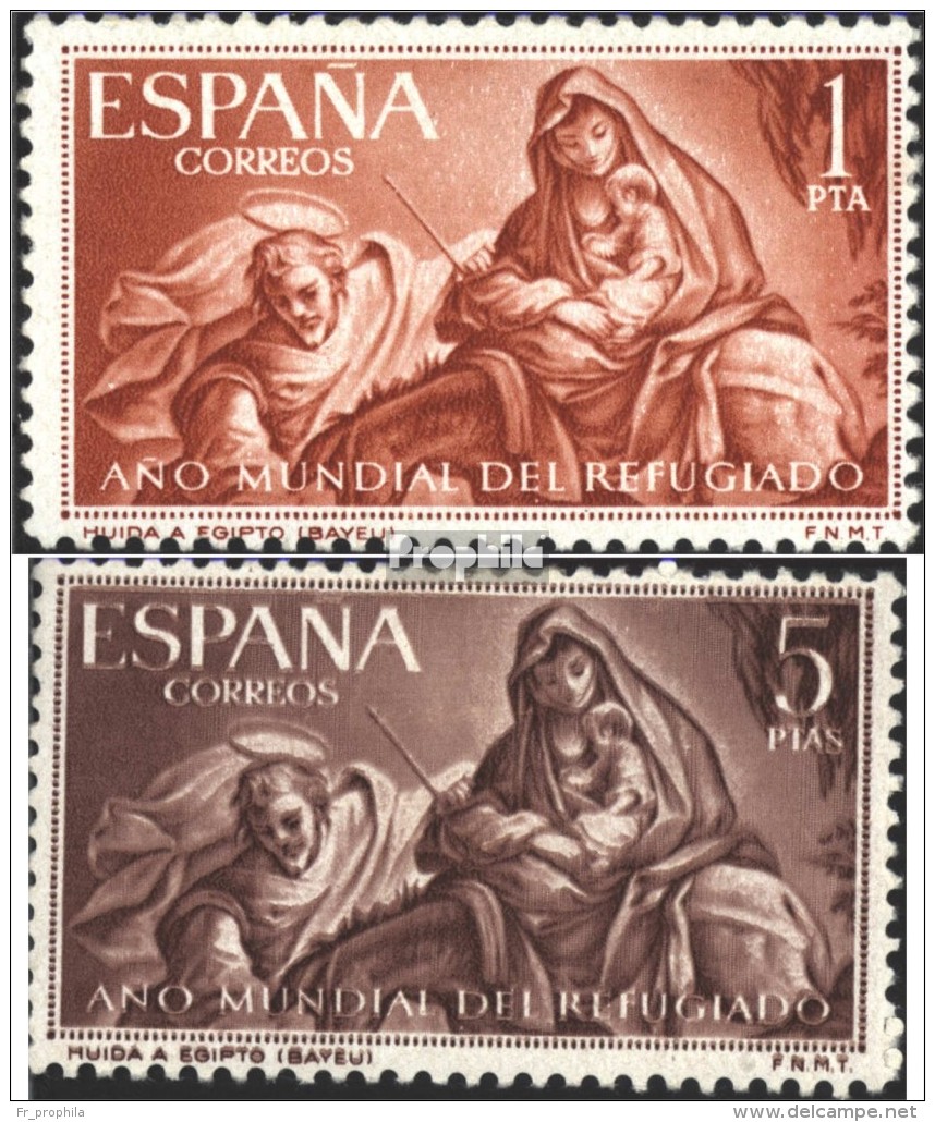 Espagne 1221-1222 (complète.Edition.) Neuf Avec Gomme Originale 1961 Année Mondiale Des Réfugiés - Ungebraucht