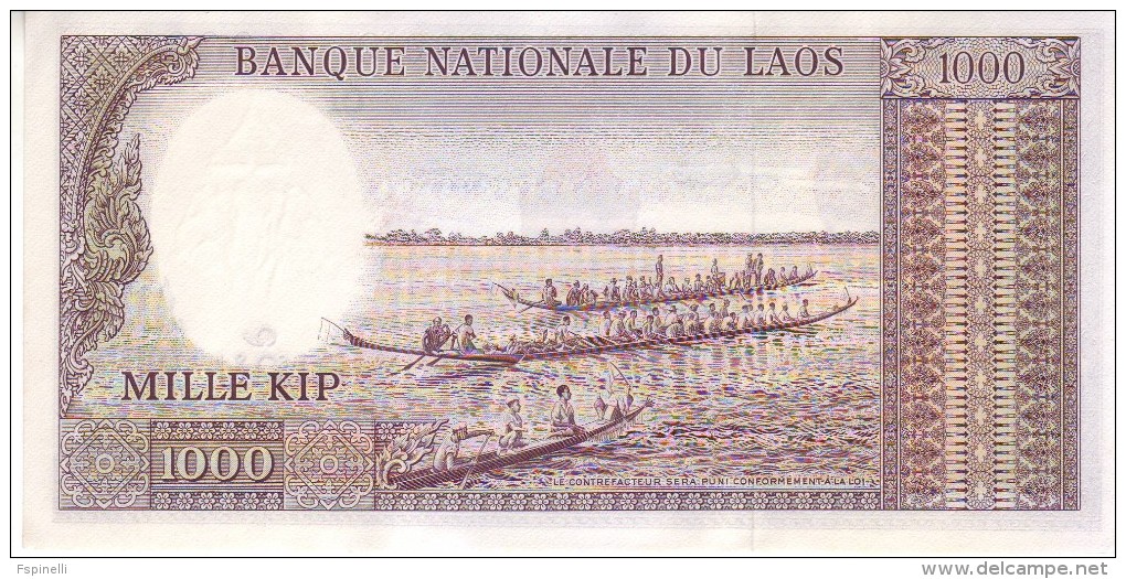 Early LAO 5'000 Kip Banknote King Savang Vatthana At Left  (1963) P14a - Laos
