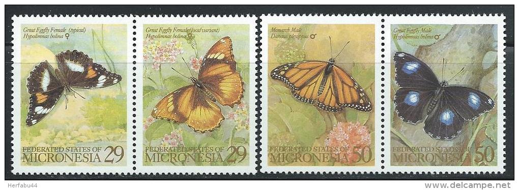Micronesia     "Butterflies"       Set   (2 Pair)  SC# 182-83     MNH** - Micronesia