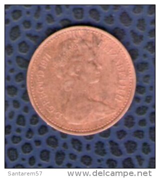 Royaume Uni 1971 Pièce De Monnaie Coin Elizabeth II 1/2 Demi Penny - 1/2 Penny & 1/2 New Penny