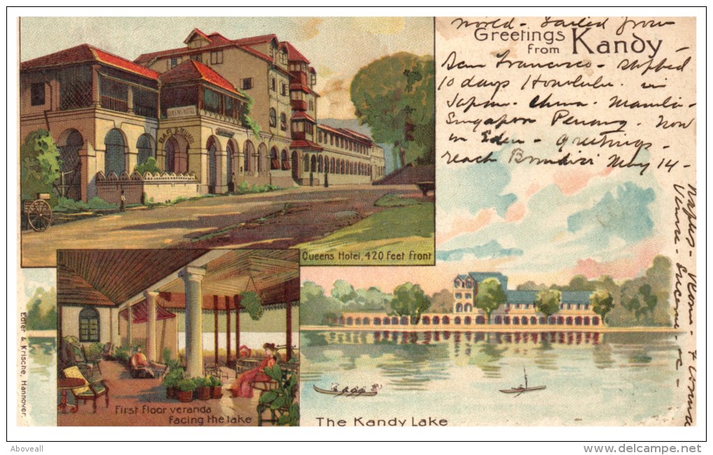 21846  Ceylon Kandy 1908  Greetingds From Kandy - Sri Lanka (Ceylon)