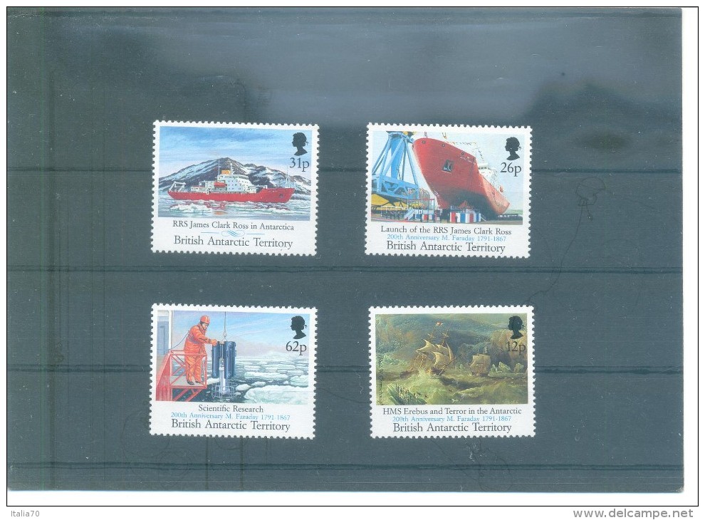 BRITISH ANTARCTIC 185/188 (4V) 1991 MICHEL - Nuevos