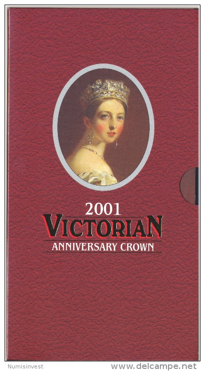 GREAT BRITAIN UK OFFICIAL ROYAL MINT 5 POUND BUNC VICTORIA REGINA 2001 - 5 Pounds