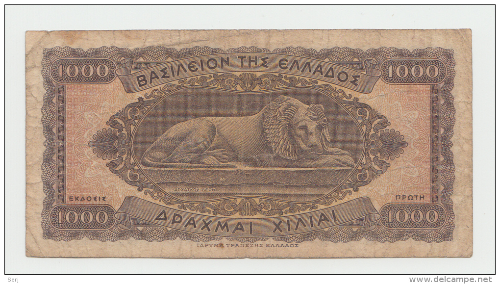 GREECE 1000 DRACHMAI 1950 AVF Pick 326a 326 A - Grèce