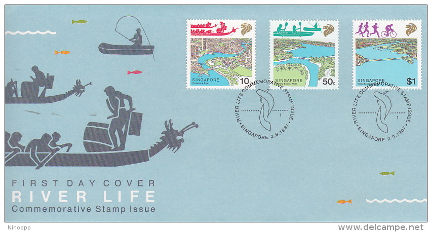 Singapore 1987 River Life FDC - Singapour (1959-...)