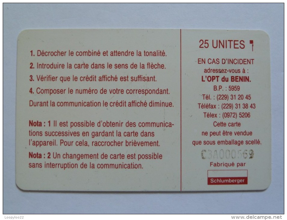 BENIN - Schlumberger - 1st Chip - 25 Units - C3A0... - PTT - Benin