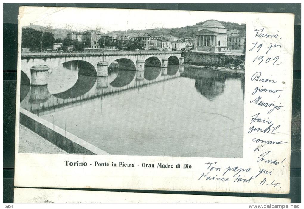 TORINO Ponte In Pietra - Gran Madre Di Dio ( Plis Dans Un Angle ) - Fas142 - Ponts