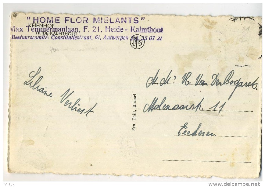 Kalmthout :   In De Hei  ( 2 Scans )  : Stempel  HOME Flor Mielants - Kalmthout