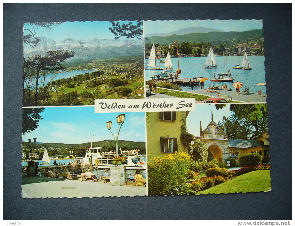 Austria: VELDEN  Am Wörther See - Ort Mit Mittagskögel, Segelschule, Schiffsanlegestelle, Promenade, Schloßhotel - 1980 - Velden