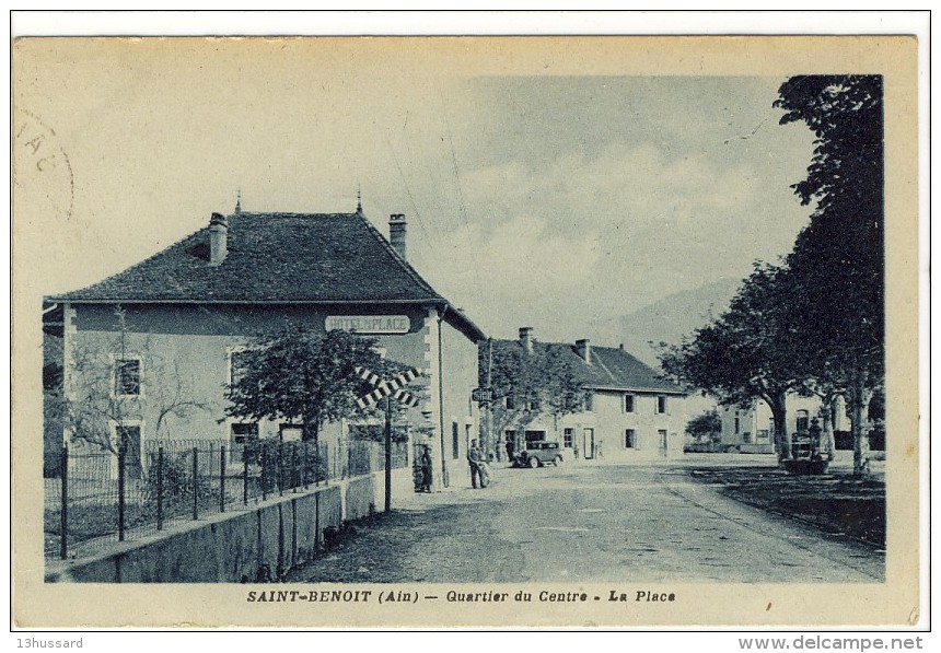 Carte Postale Ancienne Saint Benoit - Quartier Du Centre. La Place - Non Classés