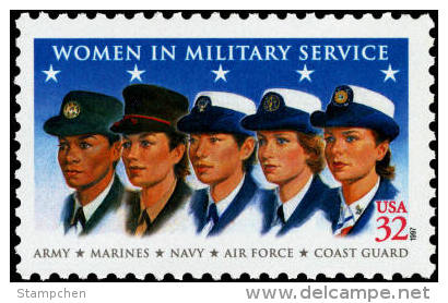 1997 USA Women In Military Stamp #3174 Martial Military Air Force Navy Army Marine Hat Costume Job - Other & Unclassified