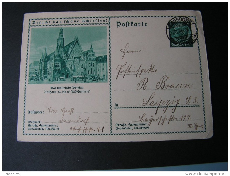 == DR Karte Breslau 1934 - Sonstige & Ohne Zuordnung