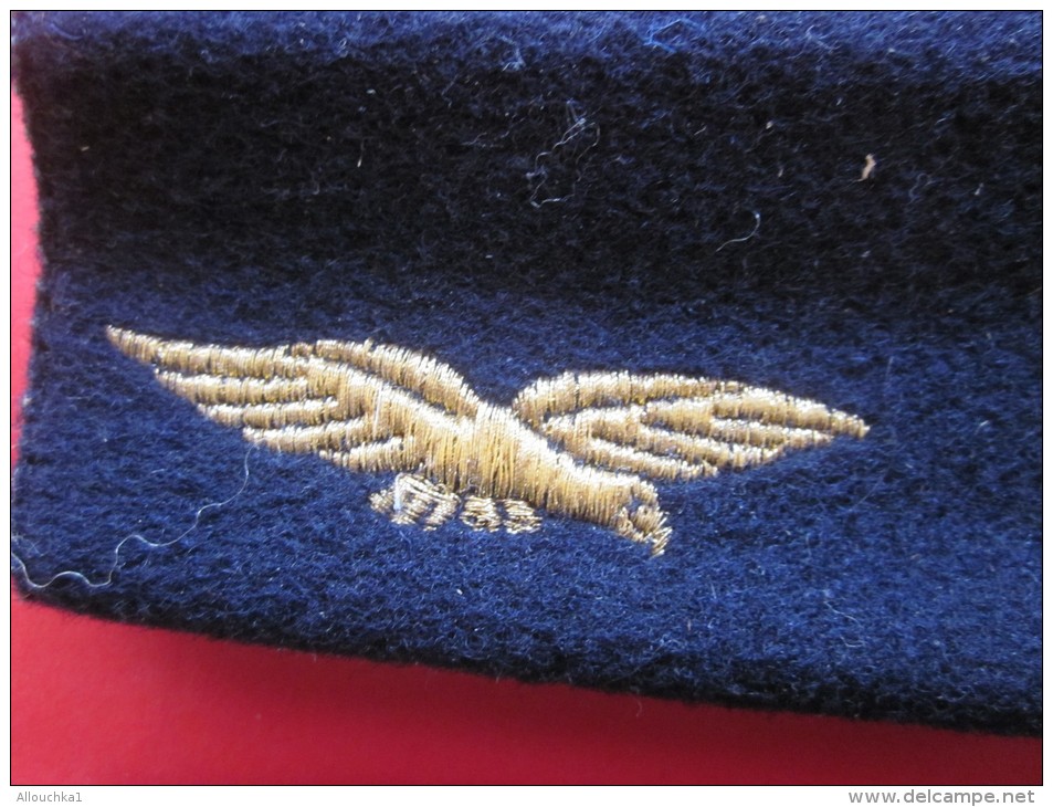 AVIATEUR Militaria Paire D'épaulette Grade Armée De L'air Française Aigle Doré Feutrine/fond Noir équipement Militaire - Luchtvaart