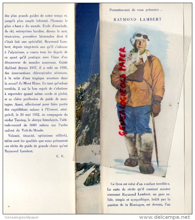 74 - MONT BLANC - LIVRE RAYMOND LAMBERT- A L' ASSAUT DES " QUATRE MILLES " ALPINISME- 1953 - Rhône-Alpes