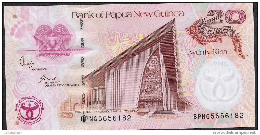 PAPUA NEW GUINEA  P36  20  KINA  2008   UNC. - Papouasie-Nouvelle-Guinée