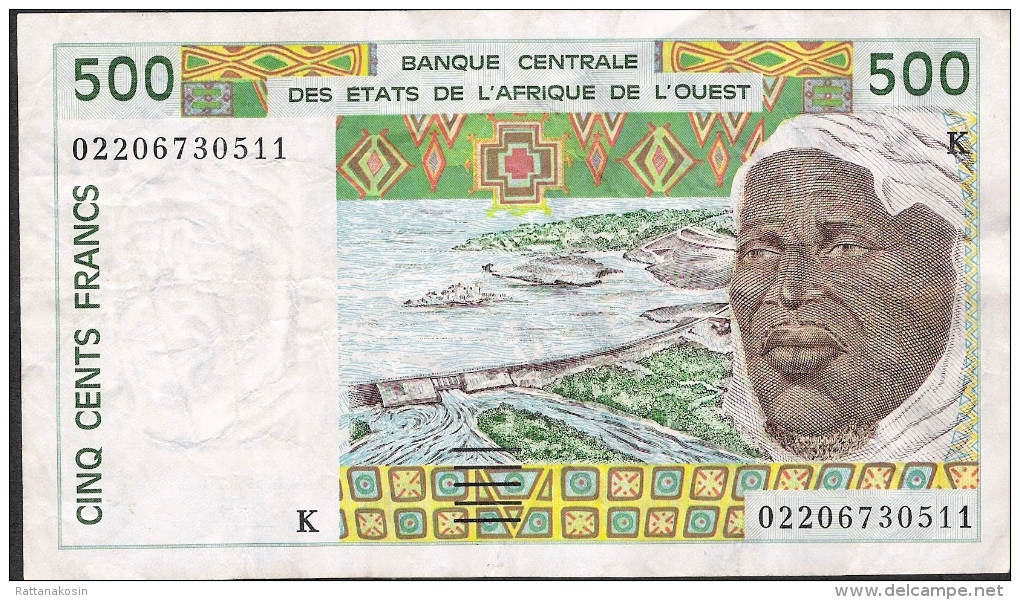 W.A.S. SENEGAL   P710Km   500  Francs   2002      VF No P.h. - Sénégal