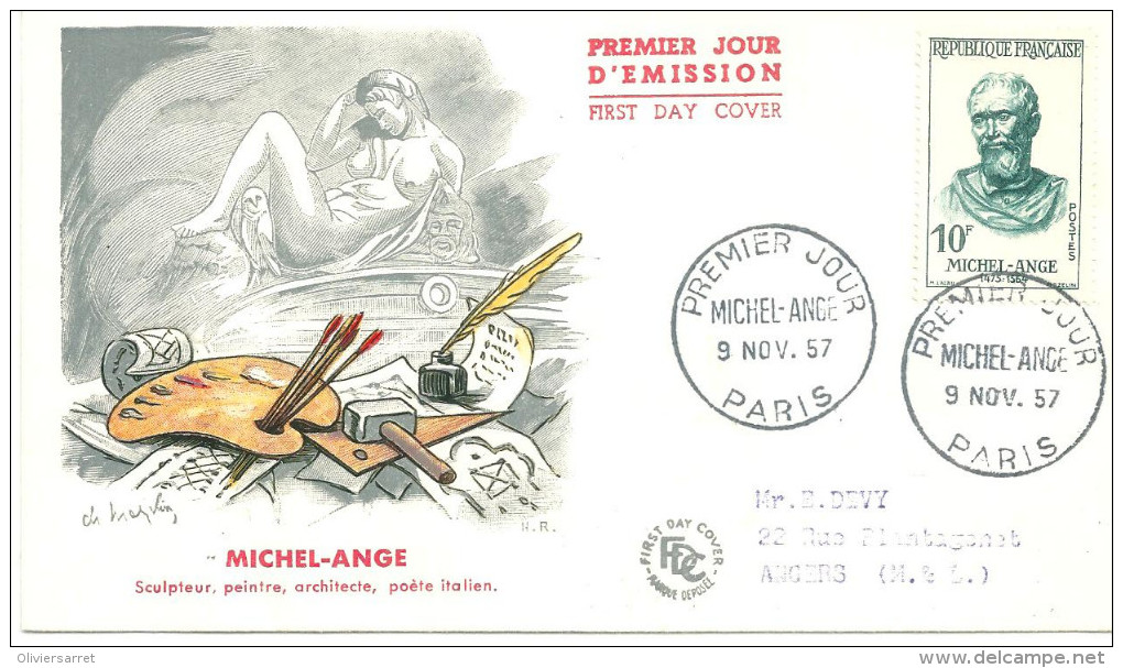 Paris 9 11 1957  Michel Ange - 1950-1959