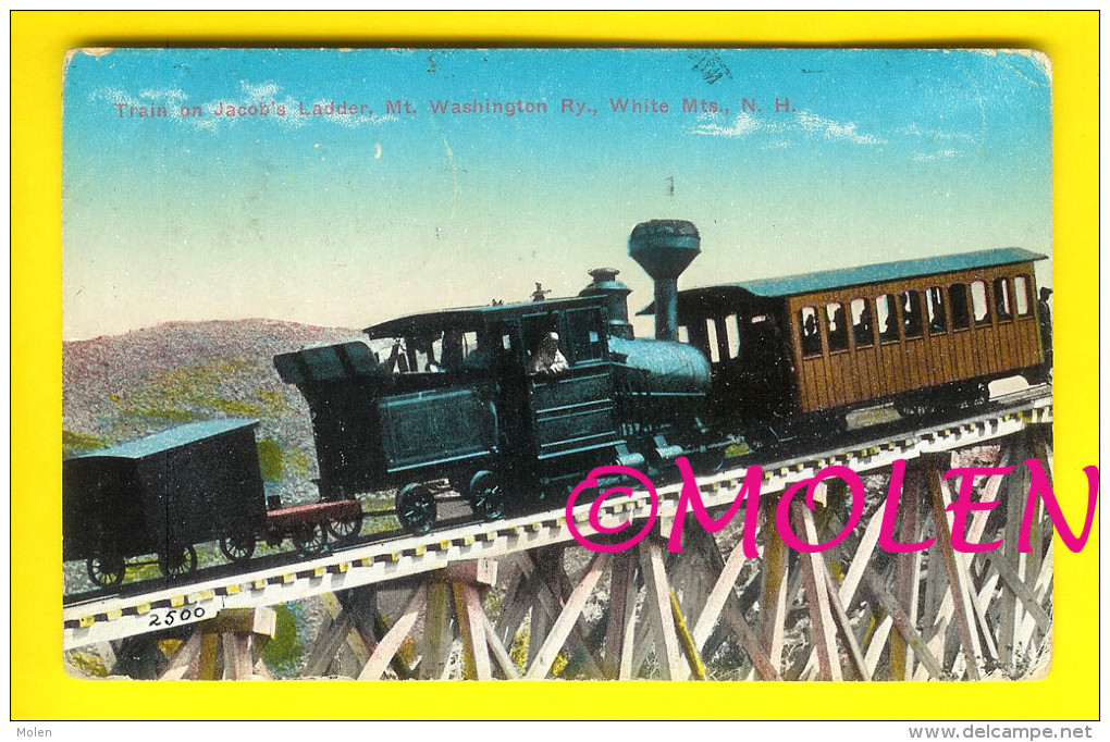 TRAIN ON JACOB S LADDER - WHITE MOUNTAINS - NH NEW HAMPSHIRE Trein Chemins De Fer  Locomotive N93 - White Mountains