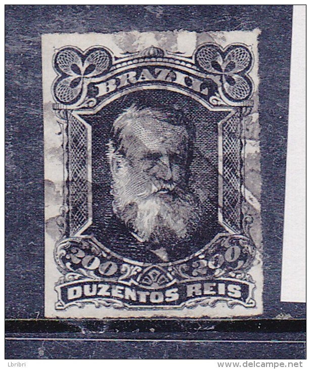 BRESIL N° 42 200R NOIR PEDRO II OBL - Used Stamps