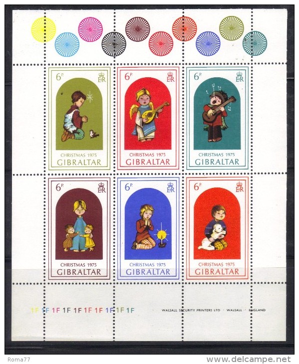 GIBILTERRA 1975 , Il BF N. 2  ***  MNH . CHRISTMAS NATALE - Gibilterra