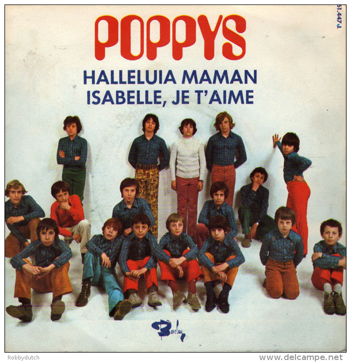 * 7" *  POPPYS - HALLELUIA MAMAN / ISABELLE JE T'AIME (France 1976 EX-!!!) - Andere - Franstalig