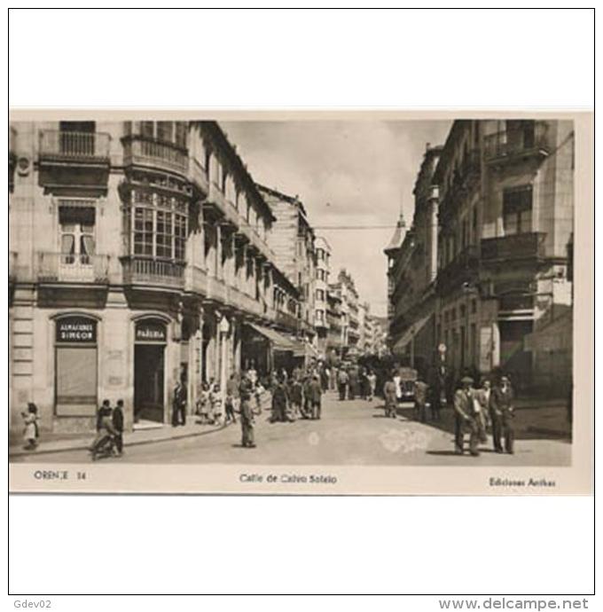 ORSTPA004-LFT4273.Tarjeta Postal DE ORENSE.Edificios,calles,coches Y Personas Por Calle CALVO SOTELO En ORENSE - Orense