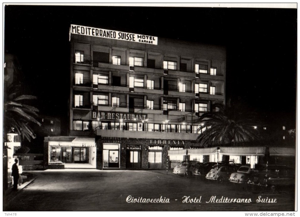 C P S M-C P M---ITALIE---CIVITAVECCHIA--hôtel Restaurant MEDITERRANEO SUISSE--voir 2 Scans - Civitavecchia