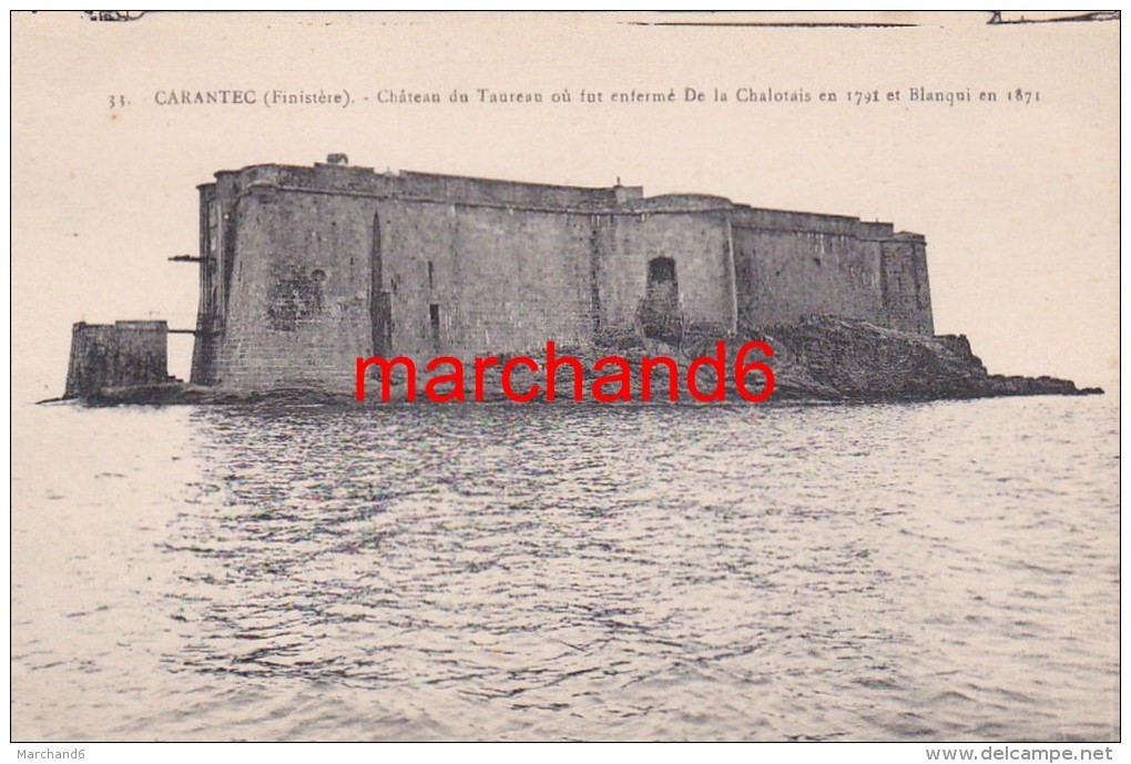 Finistère Carantec Chateau Du Taureau Ou Fut Enfermé De La Chalotais En 1791 Et Blanqui En 1871 éditeur NL - Carantec