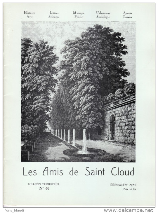 1973 - Les Amis De Saint-Cloud - Bulletin N°60 - FRANCO DE PORT - Ile-de-France