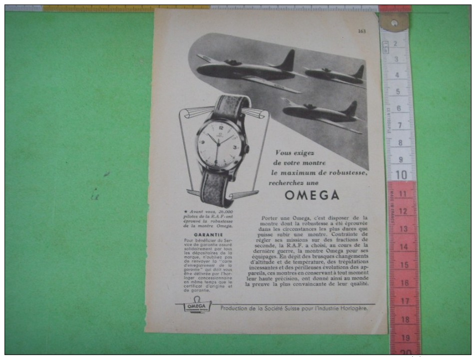 86 ) Publicite :  Montre  :  Omega  Geneve    ; Verso   :  Vitos - Werbung