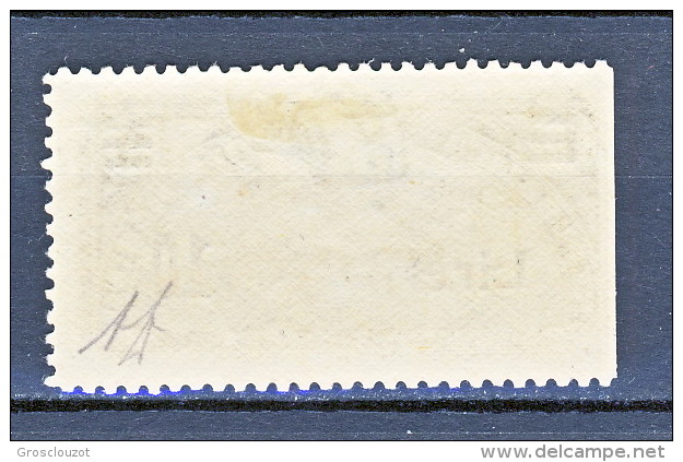 San Marino PA 1942 Soprastampati N. 20 Lire 10 Su Lire 3 Grigio Nero (non Dentellato A Sinistra Per Errore Macchina Stam - Luftpost