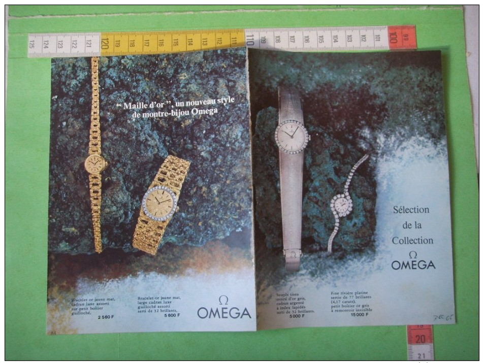 107) Publicite :  Montre  :  Omega  Geneve    ; Verso   :   6 Scans - Werbung