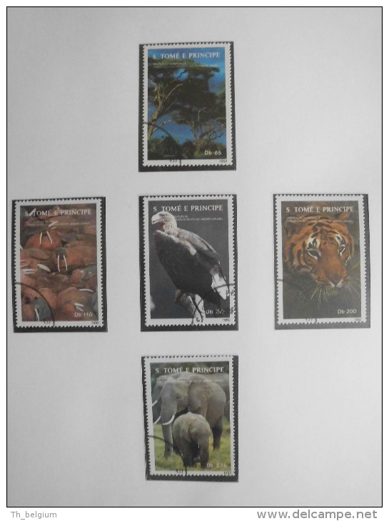 Sao Tomé E Principe 1992 - Wwf - Bedreigde En Beschermde Dieren / Endangered And Protected Animals - Serie + 2 SS - Used Stamps