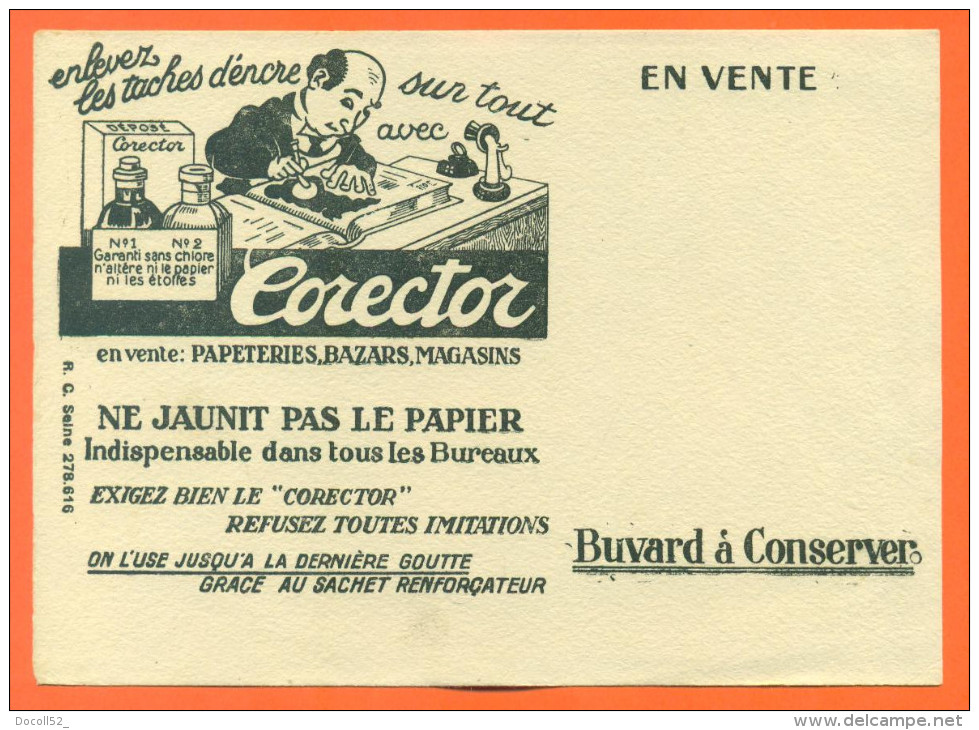 Buvard Ancien  "  Corector  "  N° 3 - Dulces & Biscochos