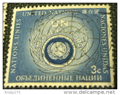 United Nations New York 1957 United Nations Emergency Force 3c - Used - Gebruikt