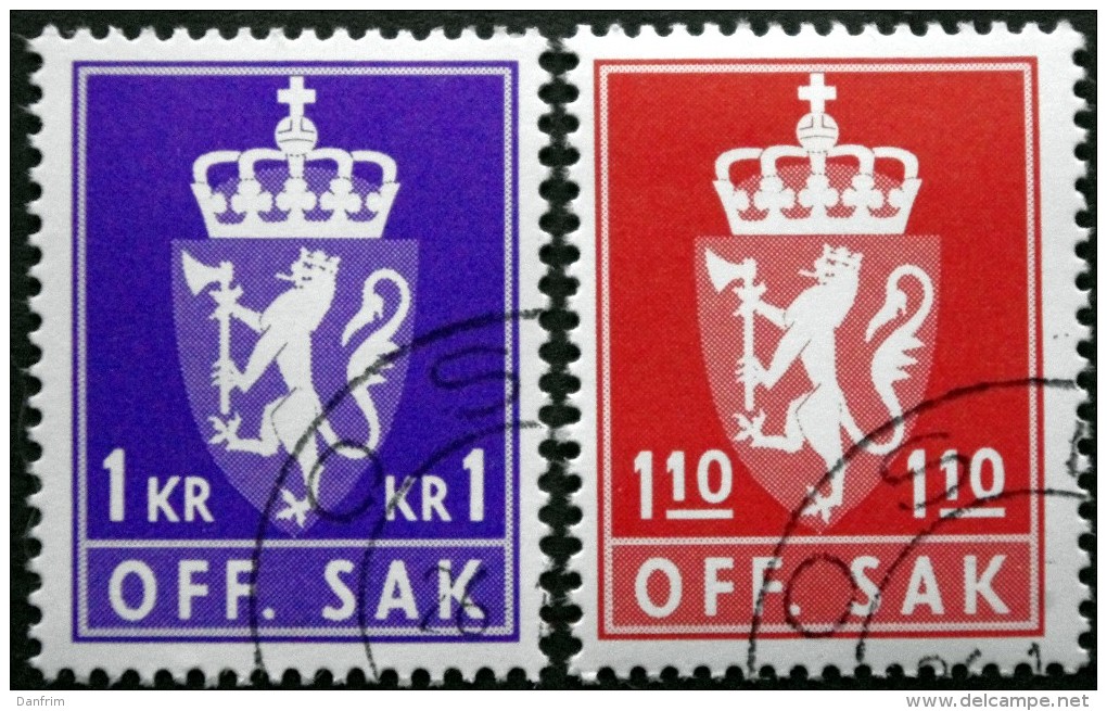 Norway 1980  Minr.107-08   (O)  ( Lot A 720 ) - Oficiales