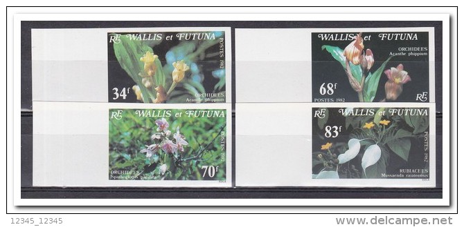 Wallis Et Futuna 1982, Postfris MNH, Flowers, Orchids, Imperf. - Neufs