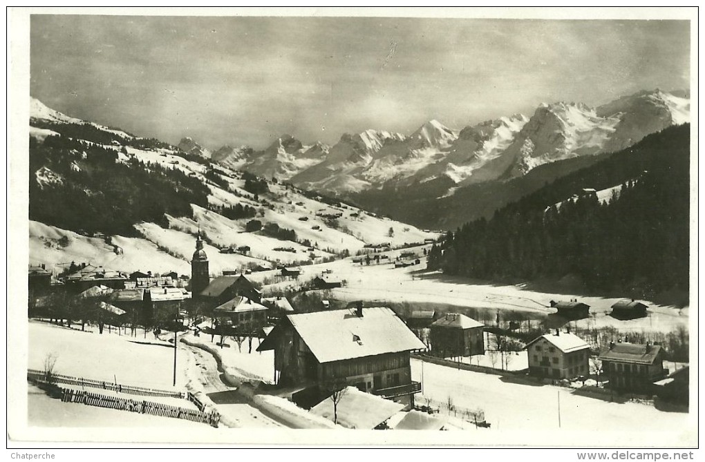 LE GRAND BORNAND HAUTE-SAVOIE  14993B  ET LA CHAINE DES ARAVIS  ECRITE EN 1940 EDIT. DE LA CIGOGNE - Autres & Non Classés