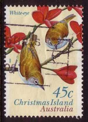 1996 - Christmas Island Birds 45c WHITE-EYE Stamp FU - Christmaseiland